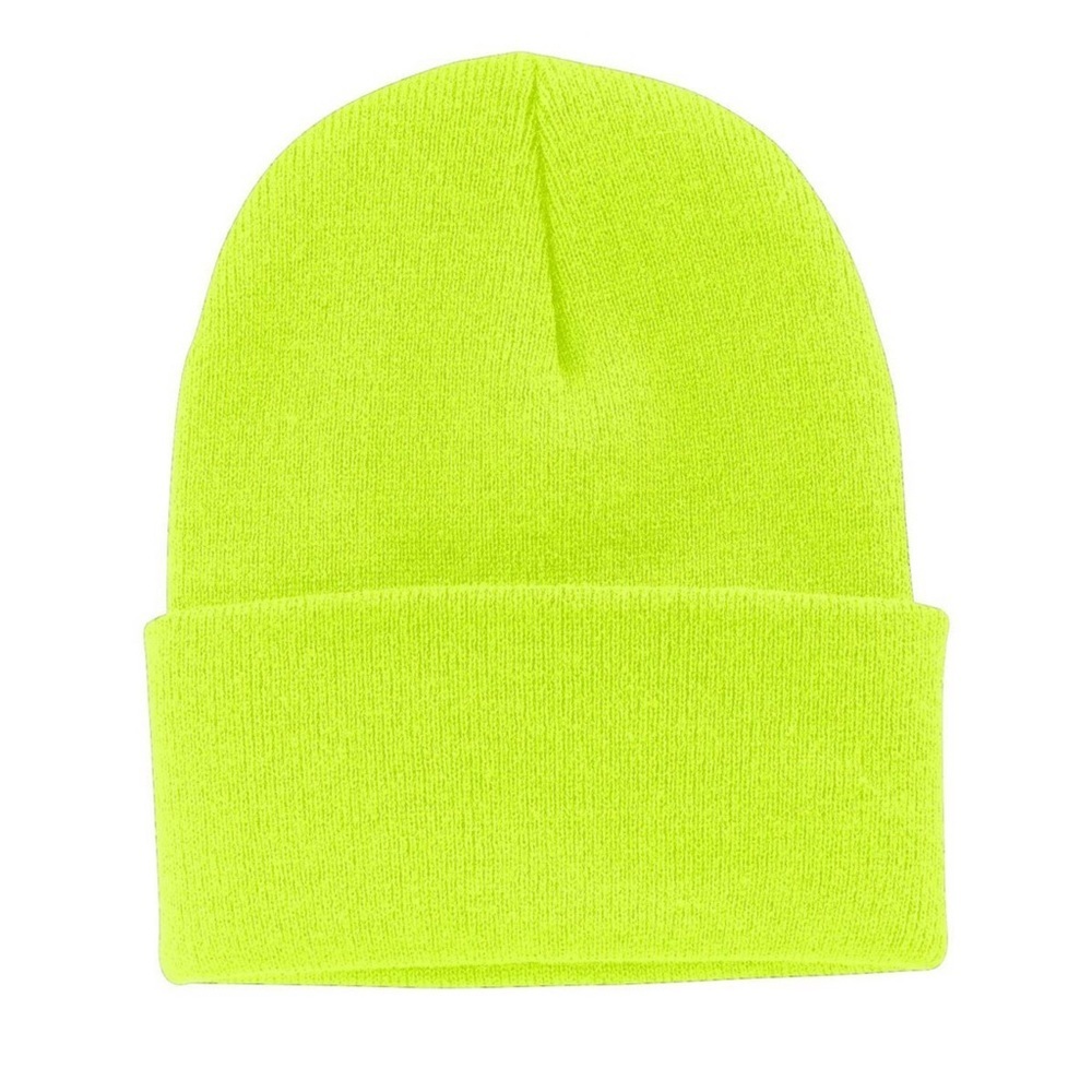 NWOT Neon Yellow Cuffed Beanie
